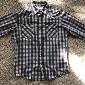 Western Aloha Brown Plaid Shirt